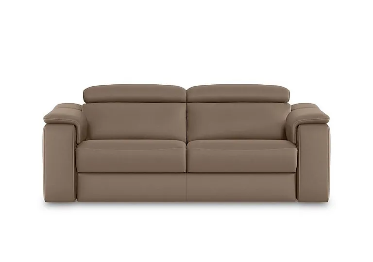 Canto 3 Seater Leather Sofa - Torello Taupe