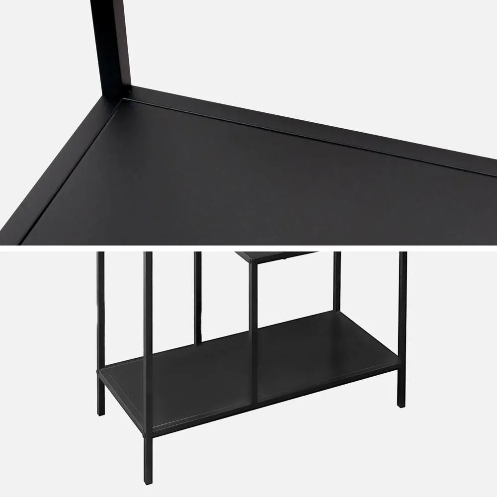 sweeek 4-shelf Asymmetrical Bookshelf In Black Metal 3