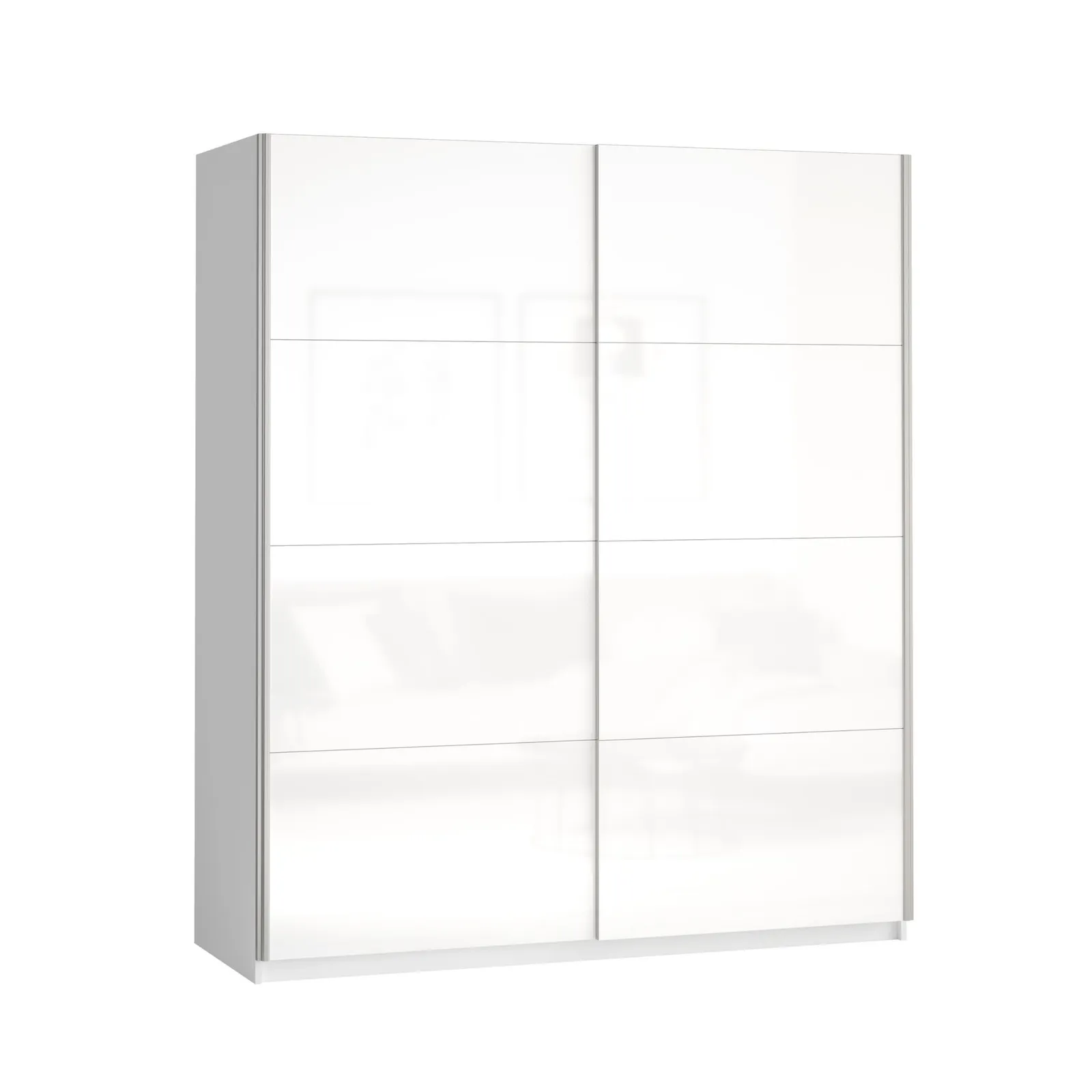 Lincoln 200cm Sliding Gloss Wardrobe White