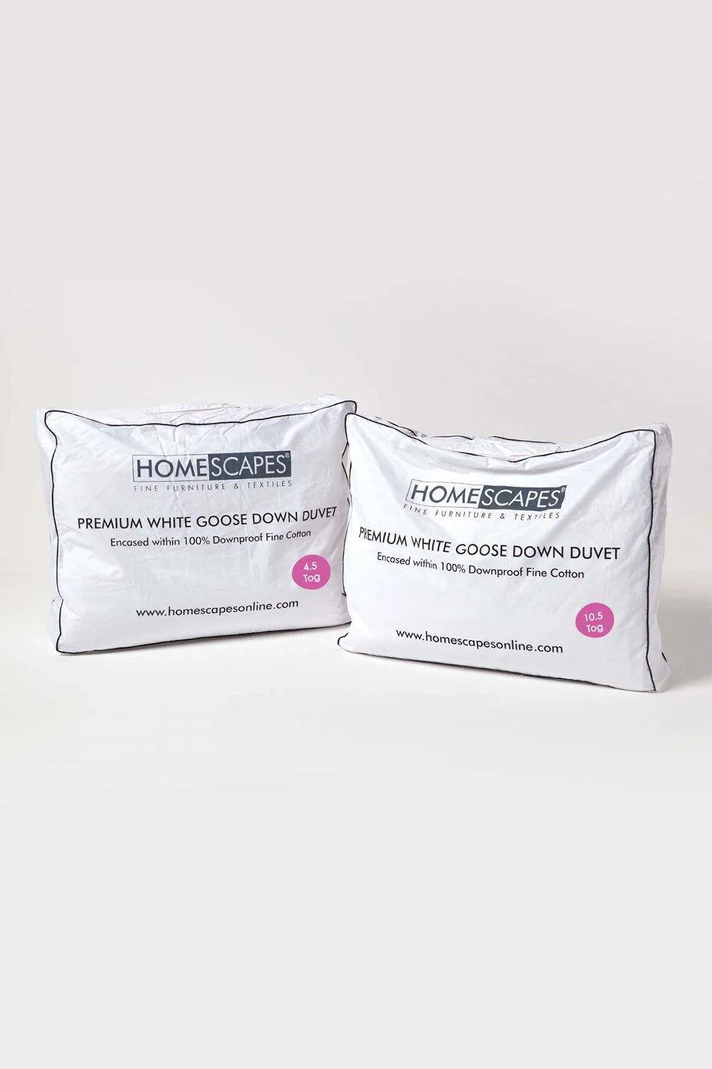 Homescapes Premium White Goose Down 15 Tog All Seasons Duvet