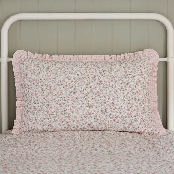 Ditsy Blooms Frill 100% Cotton Quilt Cover and Pillowcase Set 2