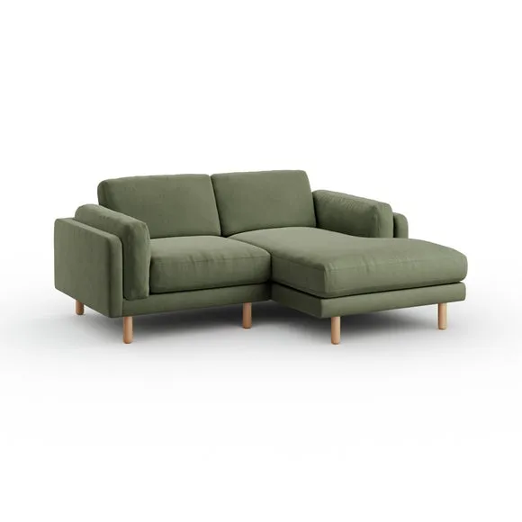 Newton Matte Plush Velvet Corner Chaise Sofa 6
