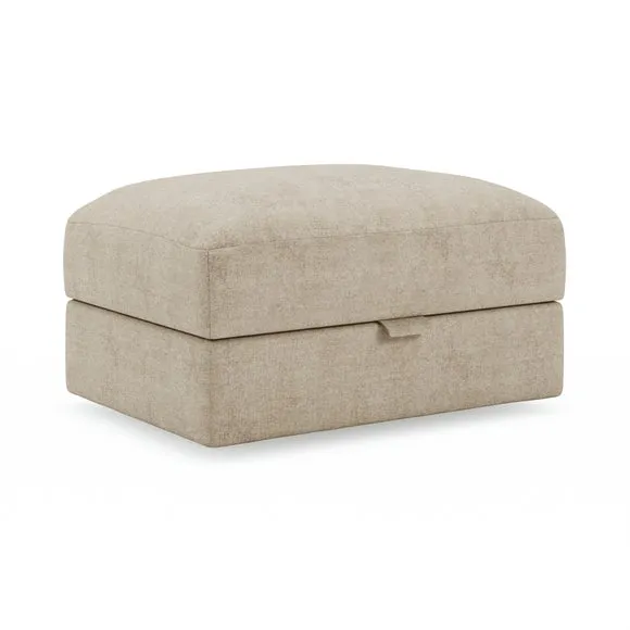 Hattie Tonal Plush Chenille Storage Footstool 6