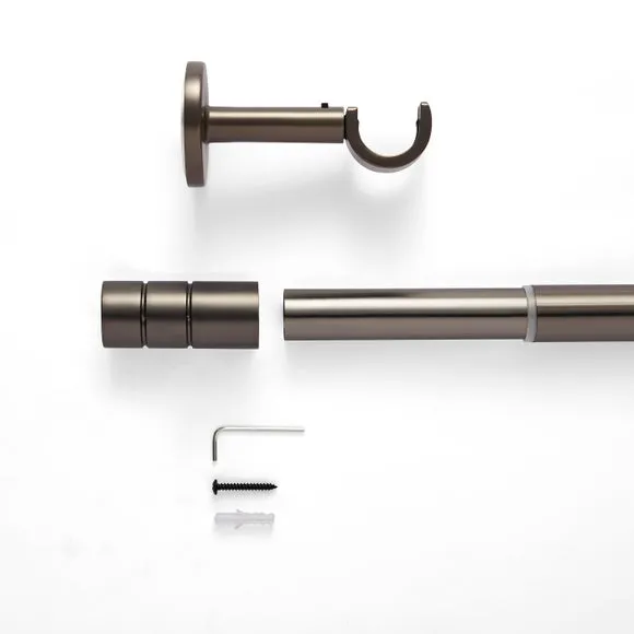 Cylinder Extendable Metal Eyelet Curtain Pole 2