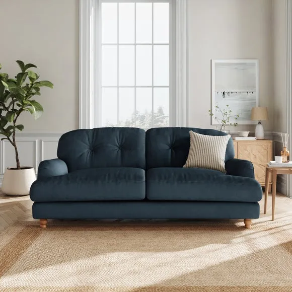 Martha Matte Plush Velvet 3 Seater Sofa 1