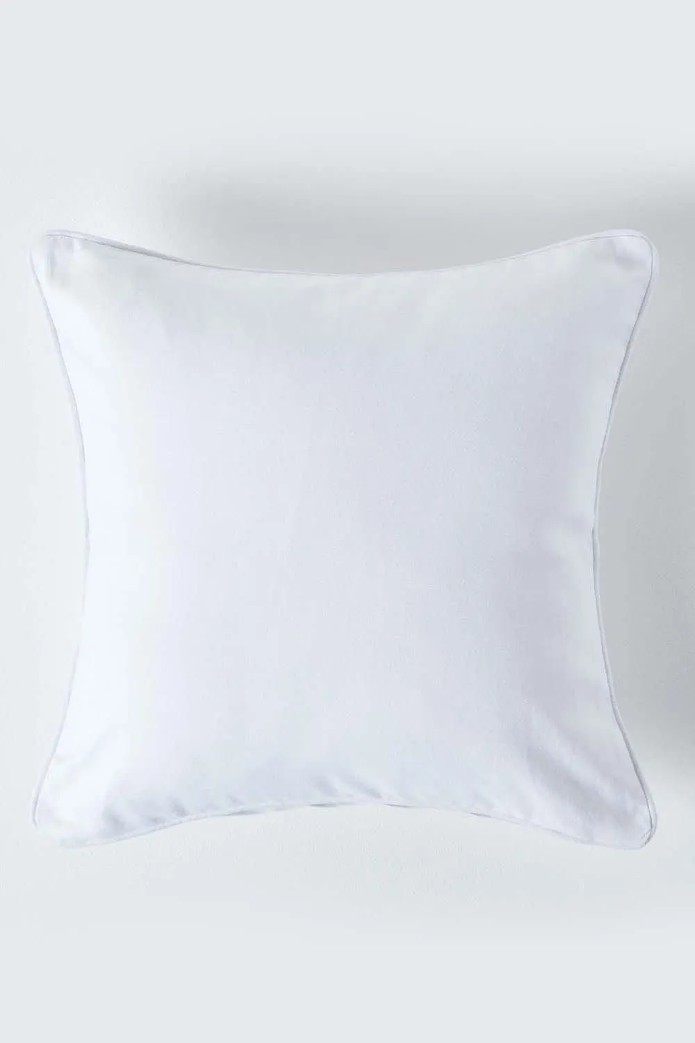 Homescapes Cotton Plain Cushion Cover in Off-White 1