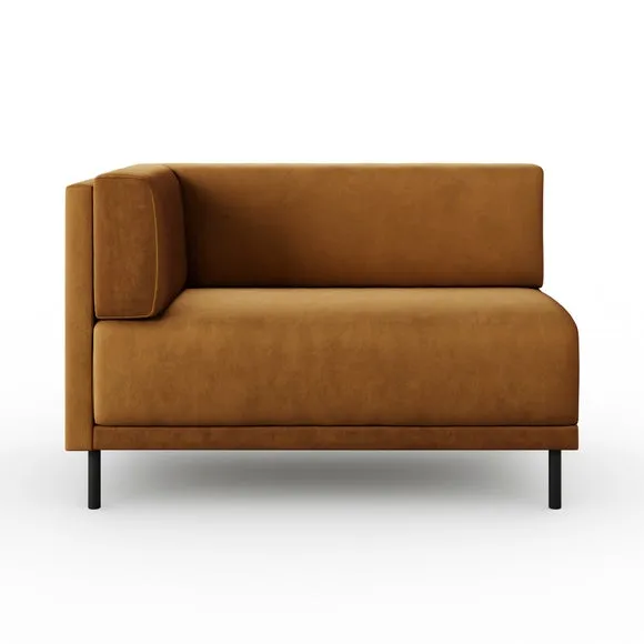 Mae Corner Dining Bench, Matte Plush Velvet 5
