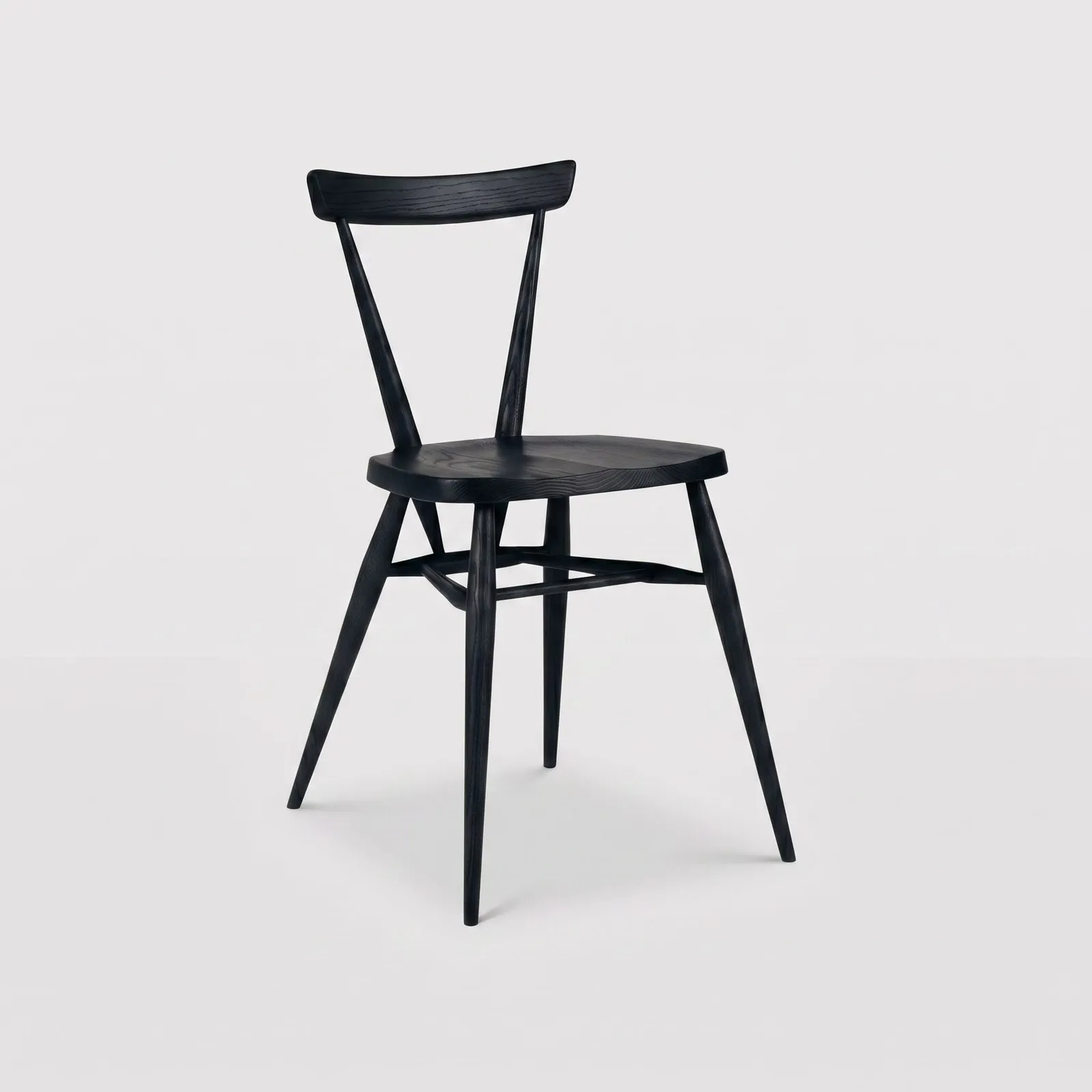 Ercol Stacking Dining Chair, Black Wood | Barker & Stonehouse 2
