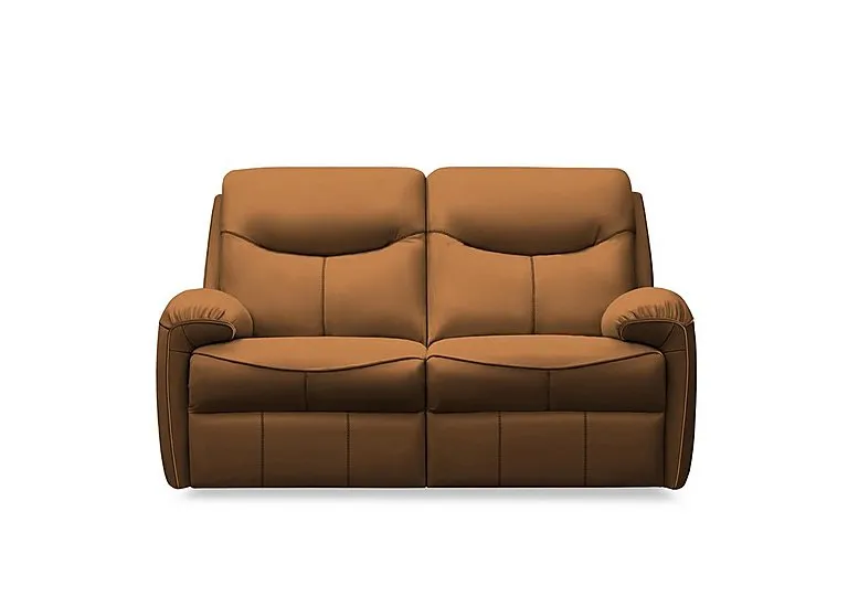 Amesbury Leather 2 Seater Power Recliner Sofa with Power Headrest, Power Lumbar and Heated Seats - Cambridge Tan