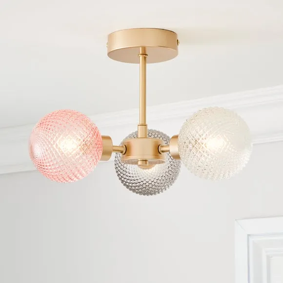 Elodie 3 Light Semi Flush Ceiling Light