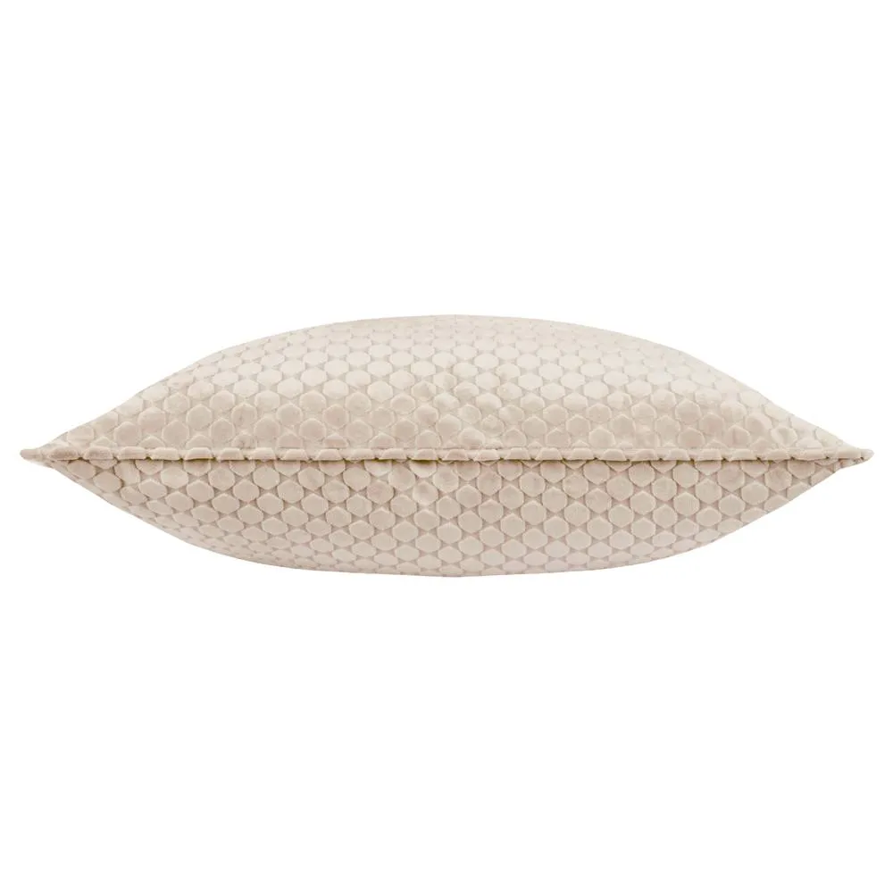 Paoletti Neptune Velvet Cushion in Beige 3