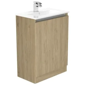Newland Natural Oak Slimline Basin Floorstanding Unit - 600mm