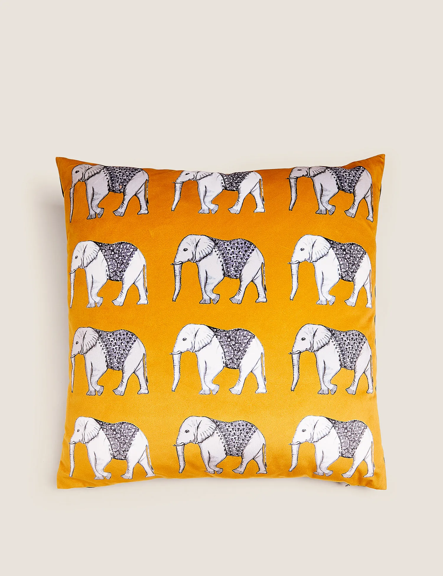 M&S Velvet Elephant Cushion