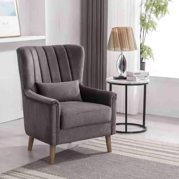 Image Furnishings Charlotte Velvet Wingback Occasional Armchair 2