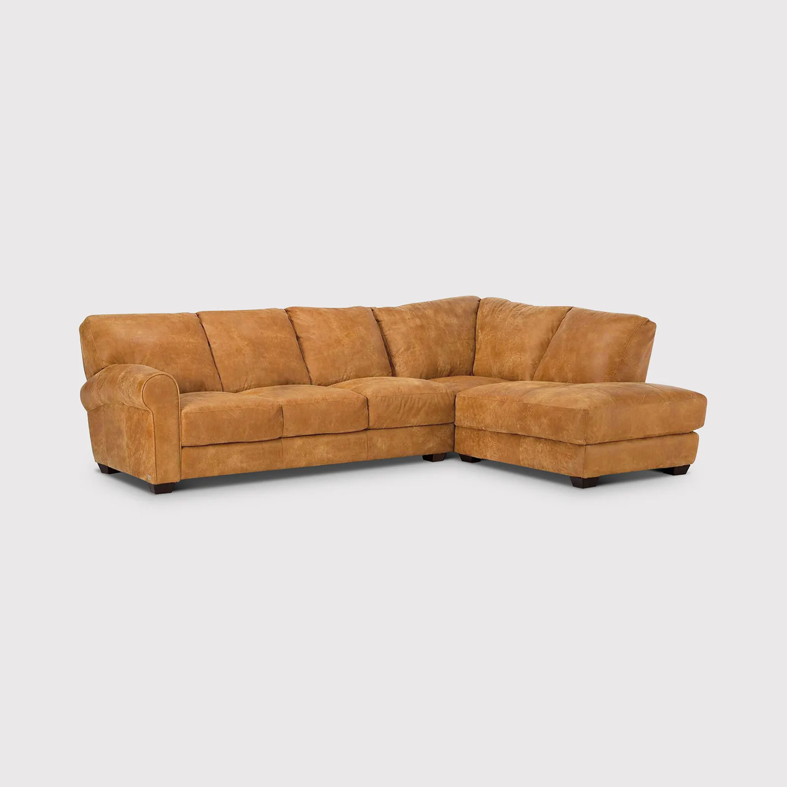 Houston Large Corner Rhf Chaise Corner Sofa, Brown Leather | Barker & Stonehouse 5