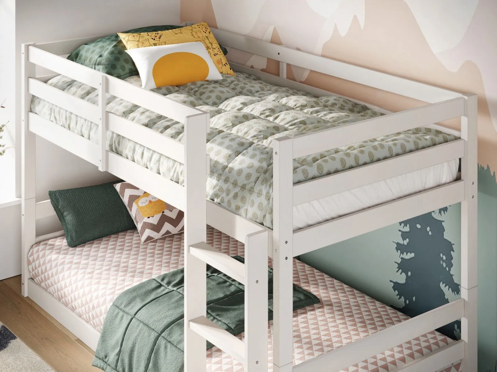 Flair Shasha Low Bunk Bed in White 4