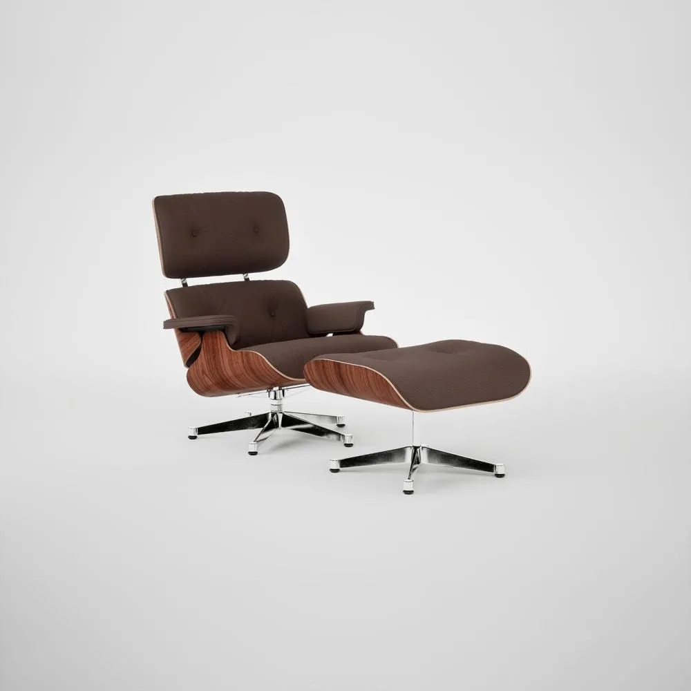 Vitra Eames Lounge Chair & Ottoman Santos Palisander Contemporary L50 69 Marron Polished Base 05 1