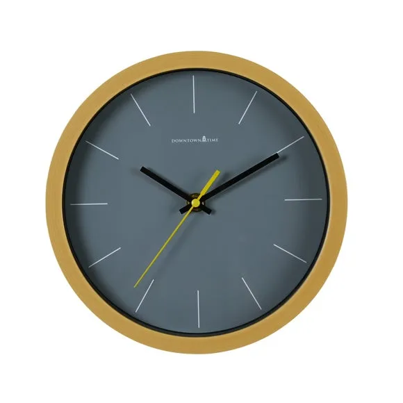 Hometime Wood Effect Edge Baton Round Wall Clock