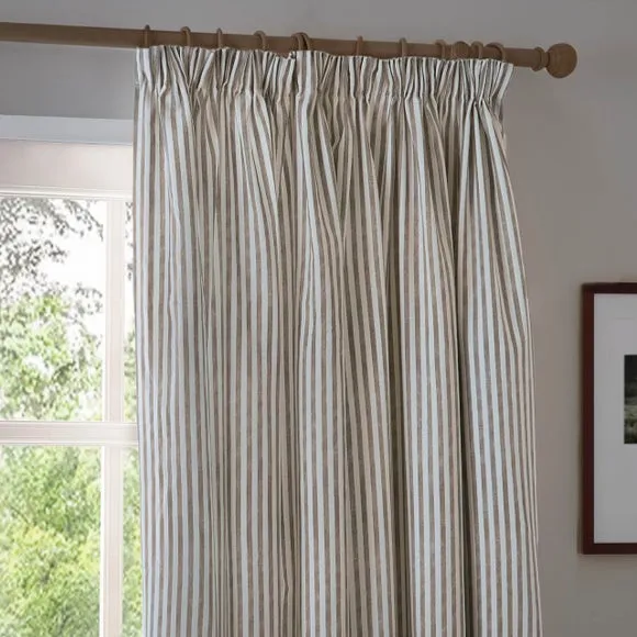 Yard Hebden Striped Pencil Pleat Curtains (Blackout Available) 1