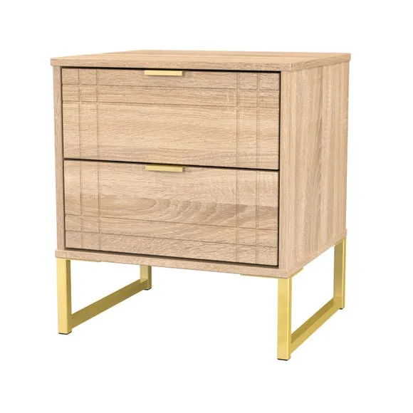 Darlton 2 Drawer Bedside Table 4