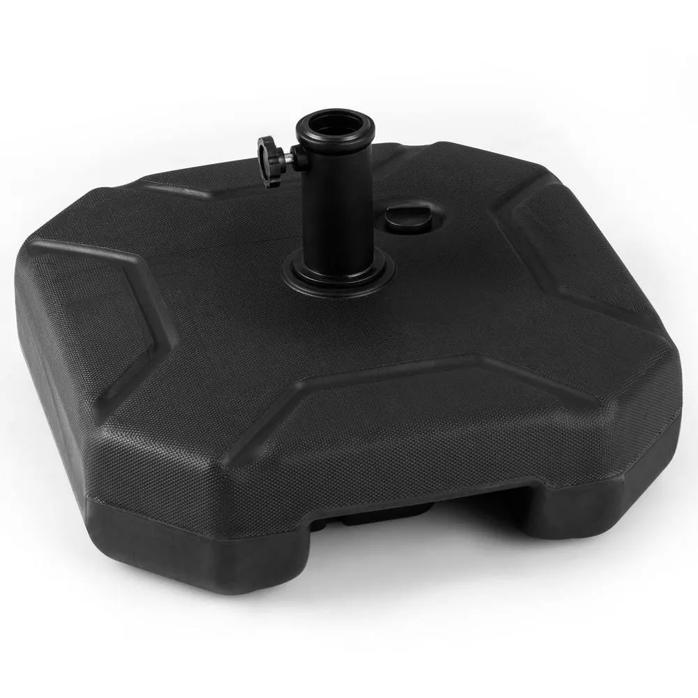 Costway 45 cm Fillable Umbrella Base 40 kg Heavy-Duty Patio Umbrella Stand in Black