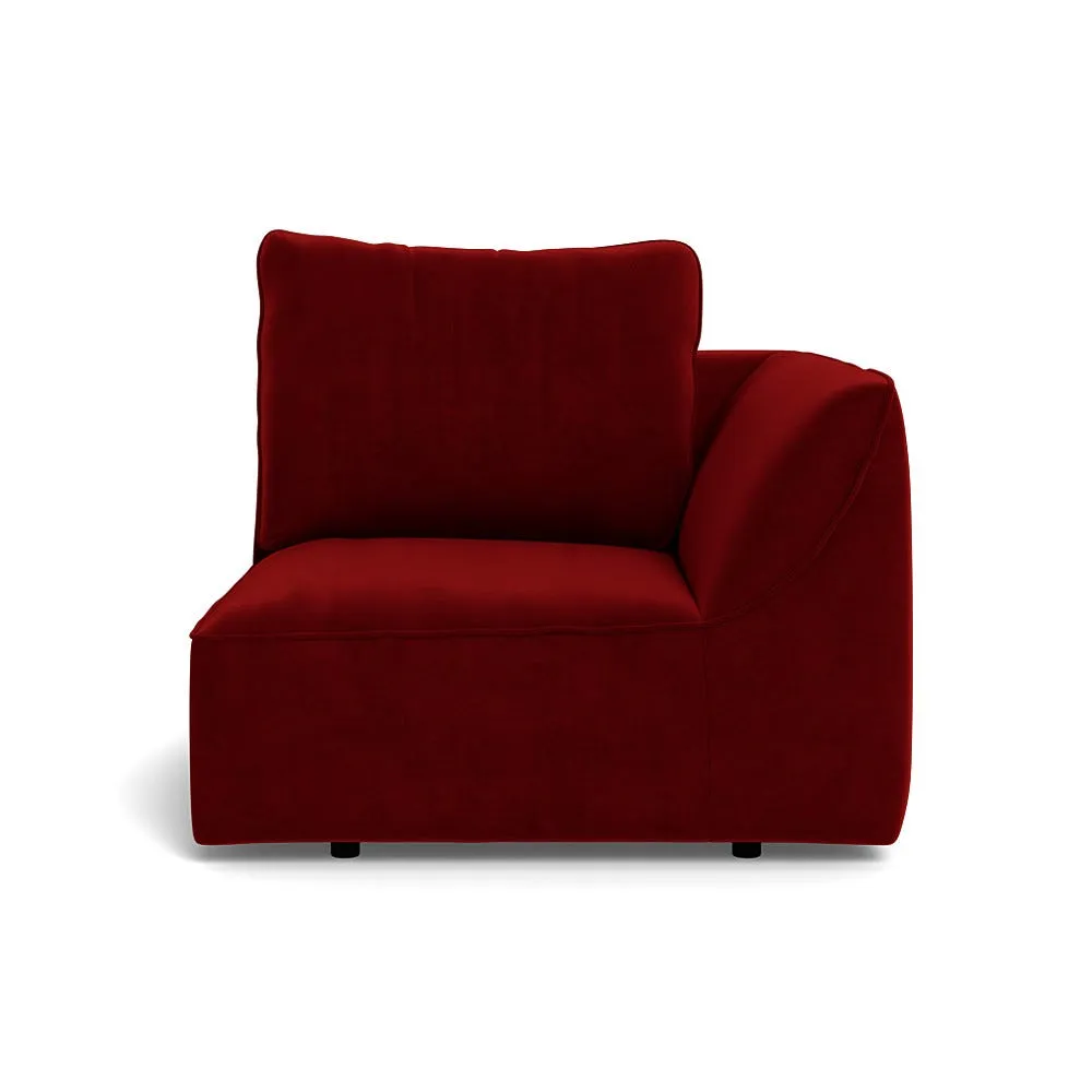 Heal's Morven Right Hand Facing Single Unit Smart Luxe Velvet Mulberry