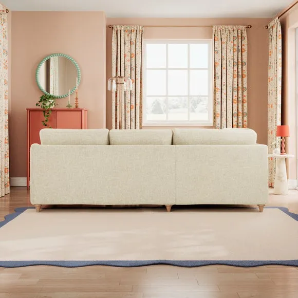 Hattie Slub Faux Linen Corner Sofa 4