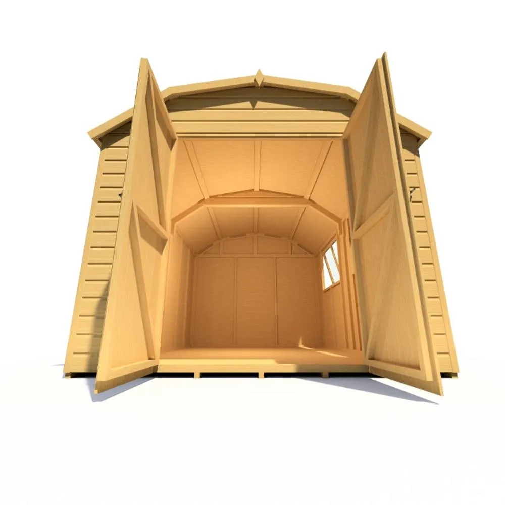 Shires Barn 12x8 DD Premium Sheds - L257.4 x W371.4 x H225.6 cm in Light Tan 5