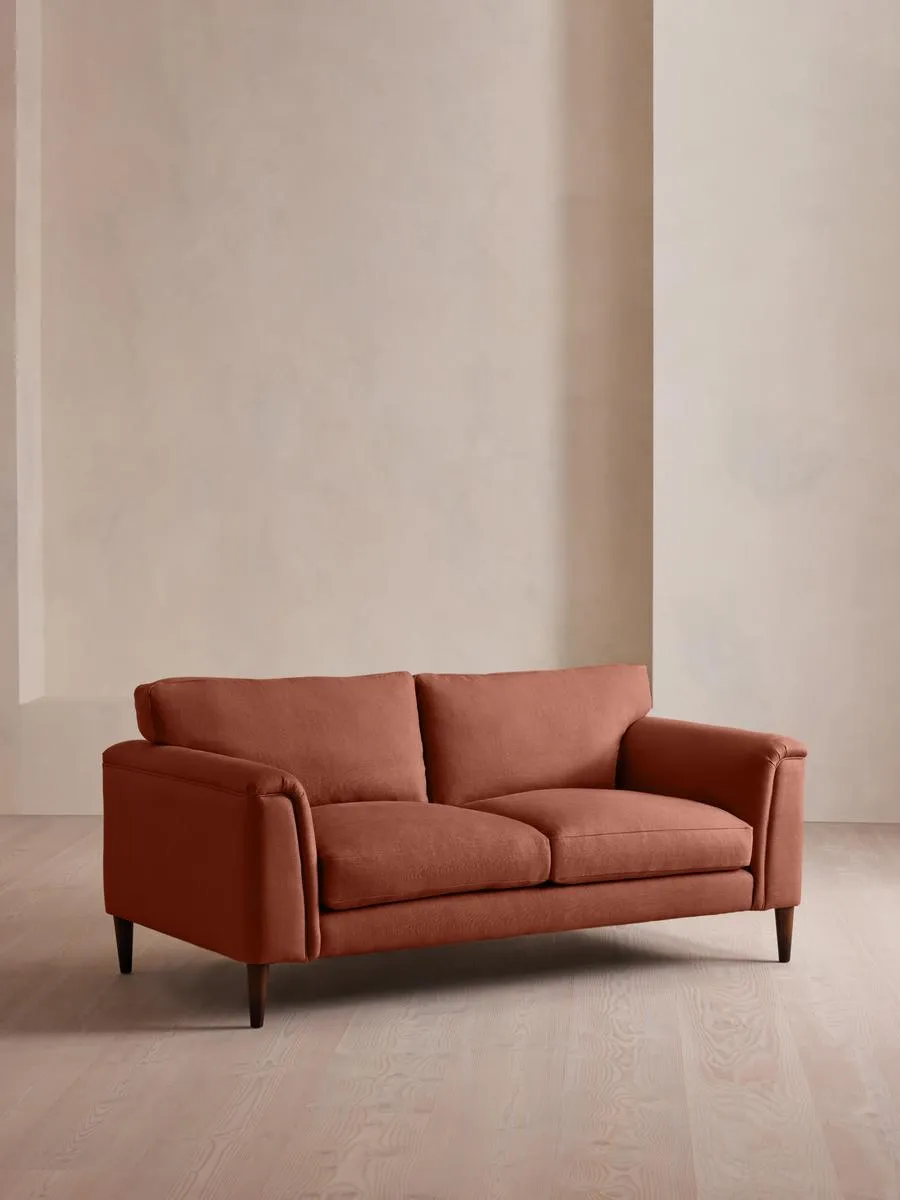 Reya Two Seater Sofa, Linen, Sienna