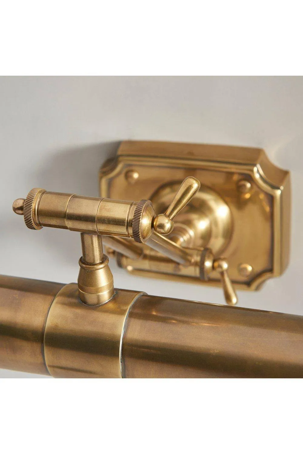 Netlighting 2 Light Picture Wall Light Lamp Brass LED E14 in Gold 6
