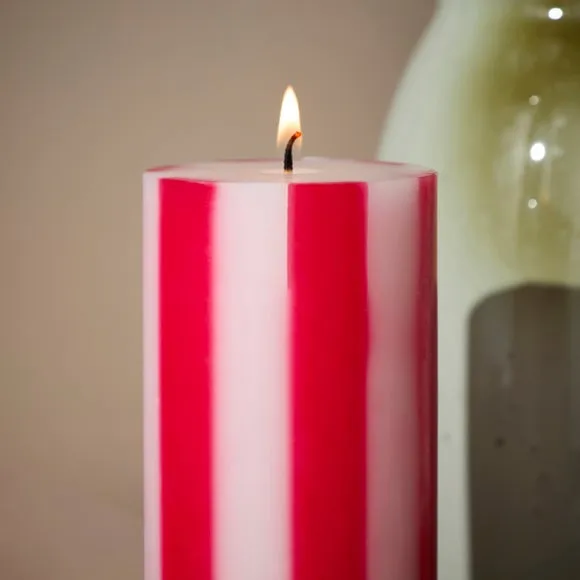Stripe Pillar Candle 2
