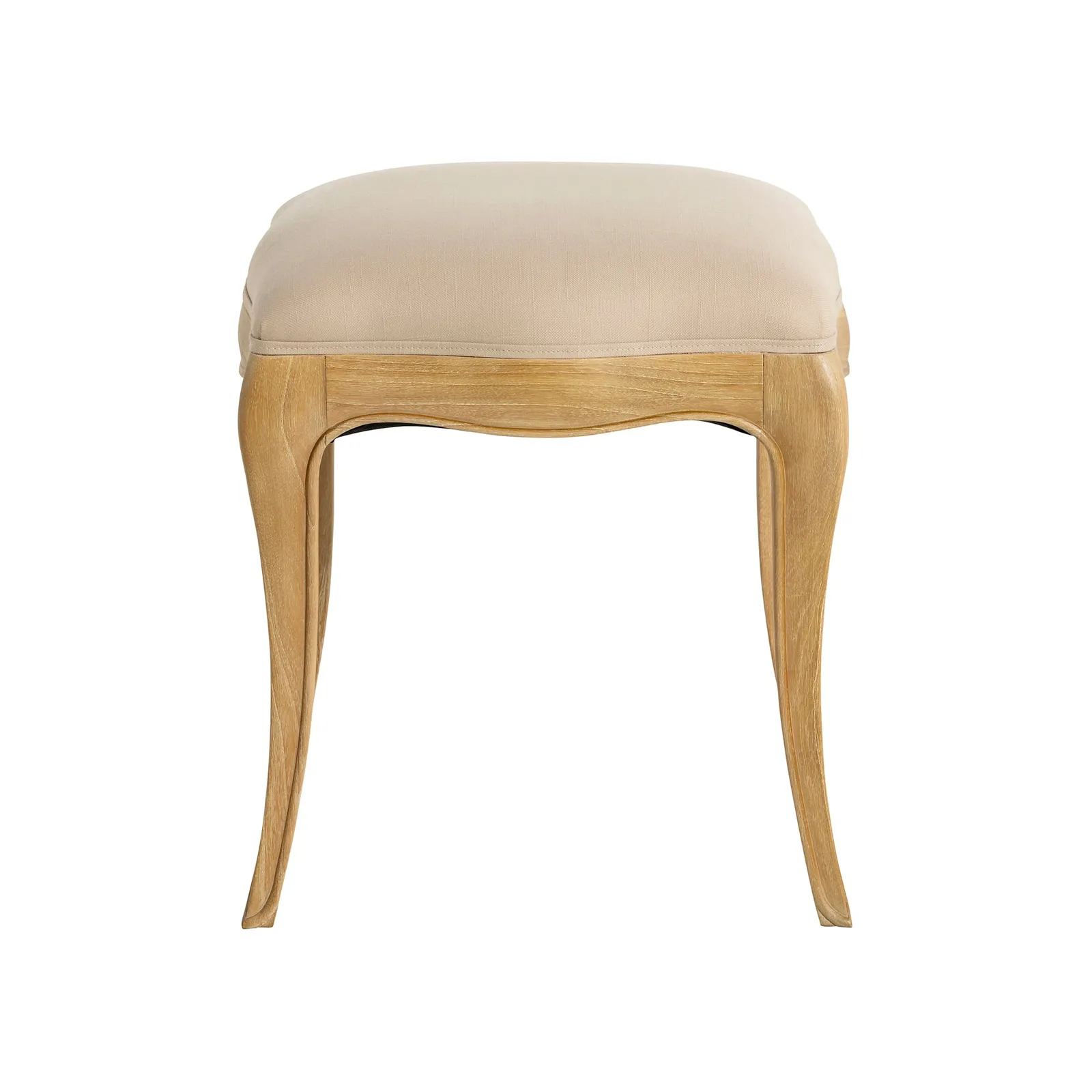 Cecile Upholstered Stool, Neutral Wood | Barker & Stonehouse 3