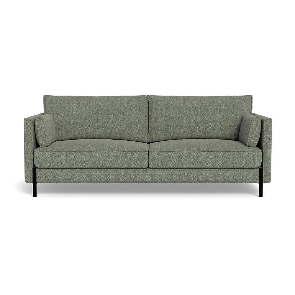 Heal's Tortona 3 Seater Sofa Boucle Tweed Lapis Black Feet 1