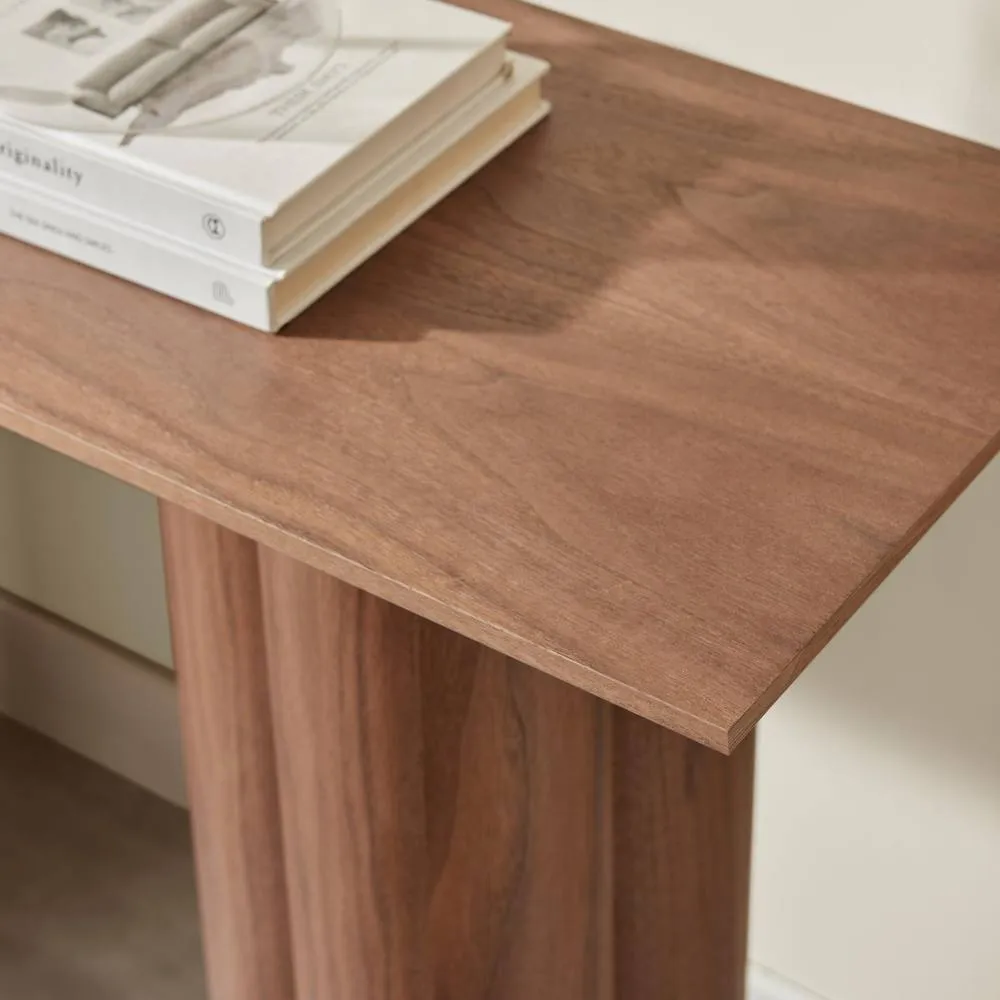 FurnitureboxUK Sutton Walnut Veneer Wood Console Table 4