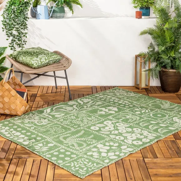 furn. Forage Garden Washable Indoor Outdoor Rug