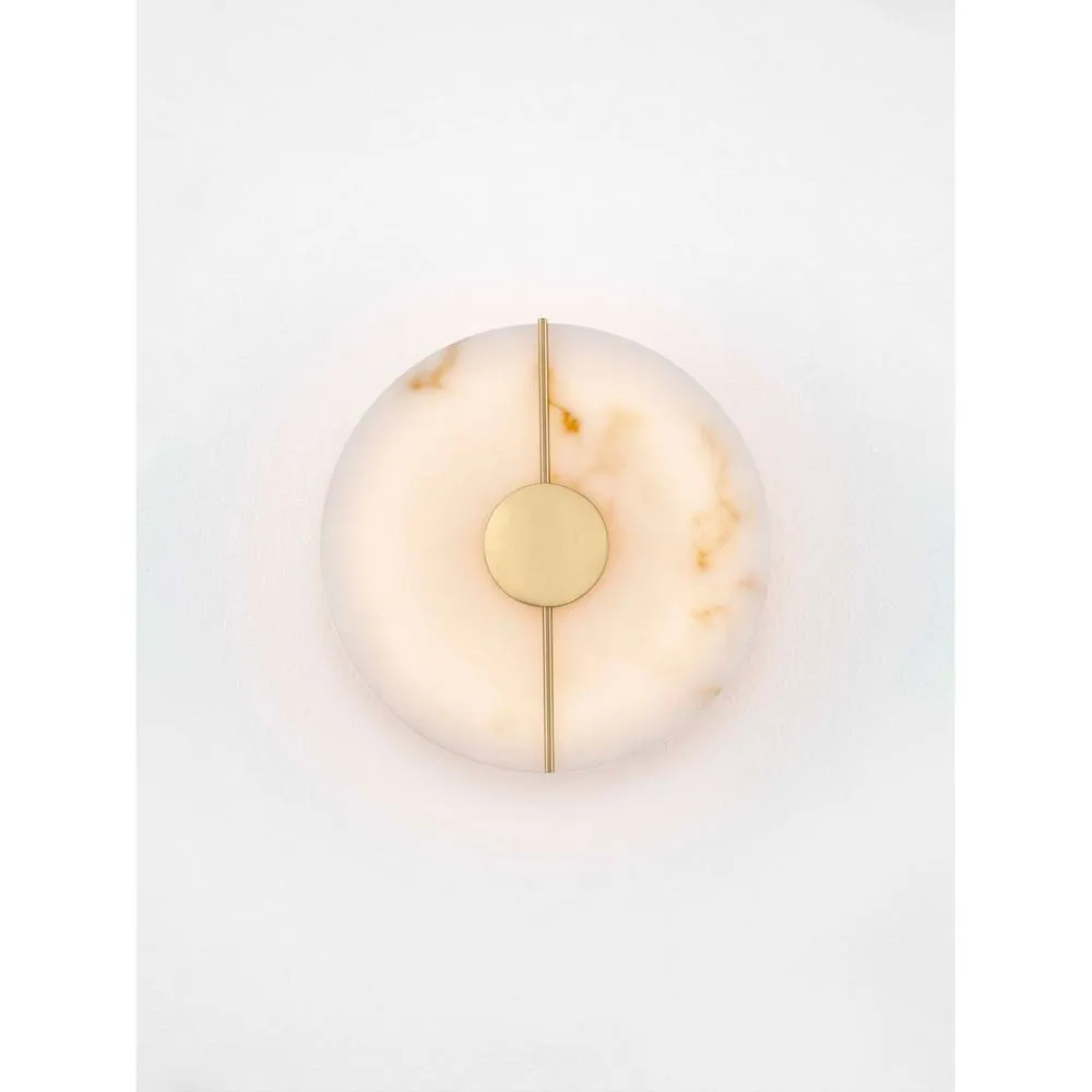 Netlighting Aider Integrated LED Wall Lamp Brass Gold LED 12W 694lm 3000K 4