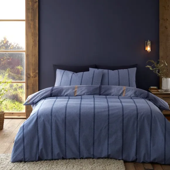 Catherine Lansfield Melrose Tweed 100% Brushed Cotton Duvet Cover & Pillowcase Set 3