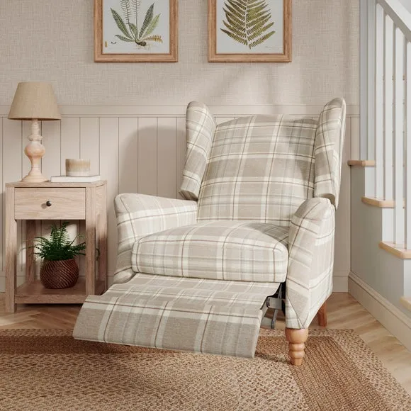 Charnwood Checked Pushback Armchair 3