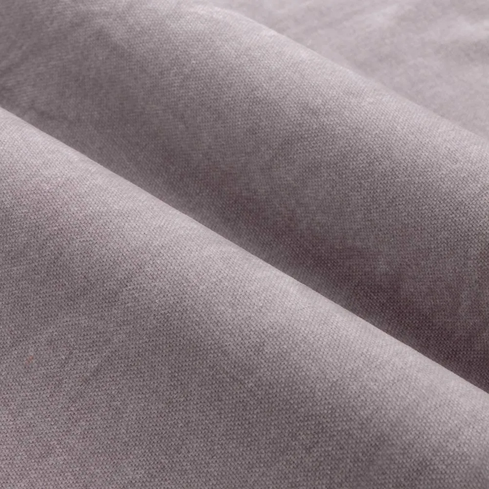 Yard Heavy Chenille Velvet Room Darkening Eyelet Curtain Pair in Mauve 6