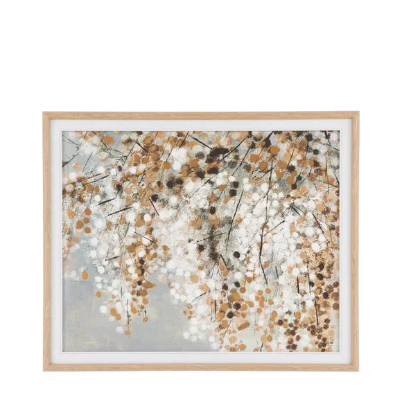Cedar and Sage Soft Abstract Falling Framed Canvas 4