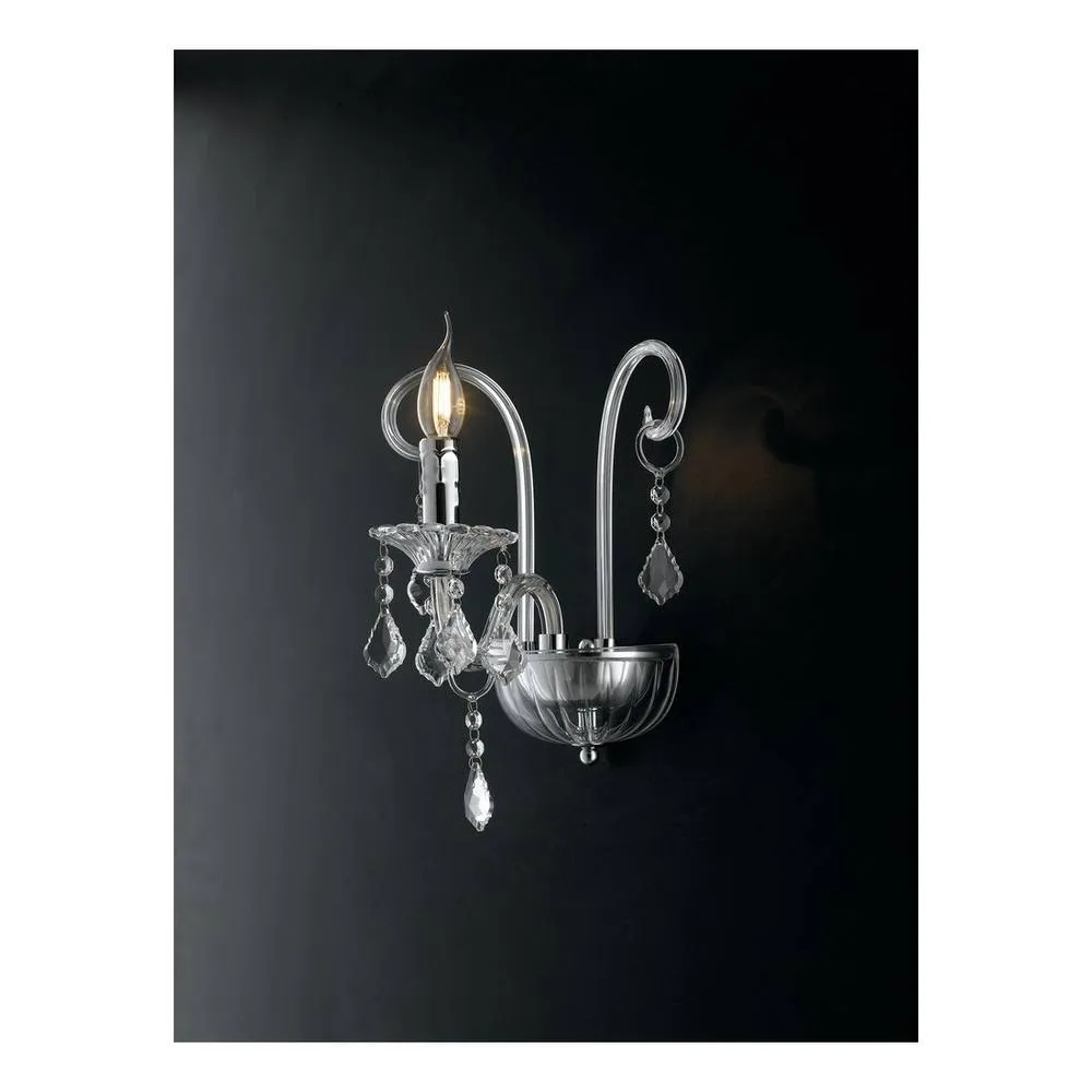 Netlighting Wall Light Chrome Crystal 22x30x25cm in Silver 3