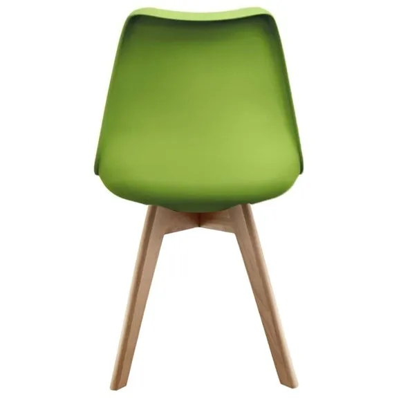 Fusion Living Soho Plastic Dining Chair with Squared Legs 6