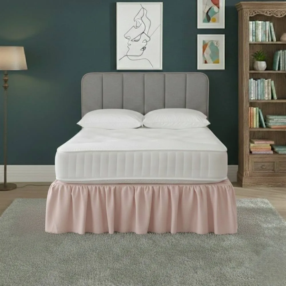 Snug City Base Valance Polycotton Sheet for Divan Beds Easy Care Bed Base Cover in Pink