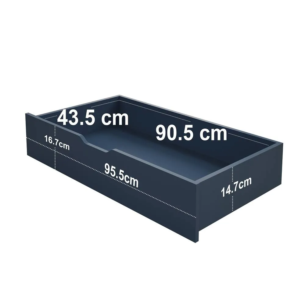 Flair Aris Single Montessori Bed with Storage Drawers in Navy 6