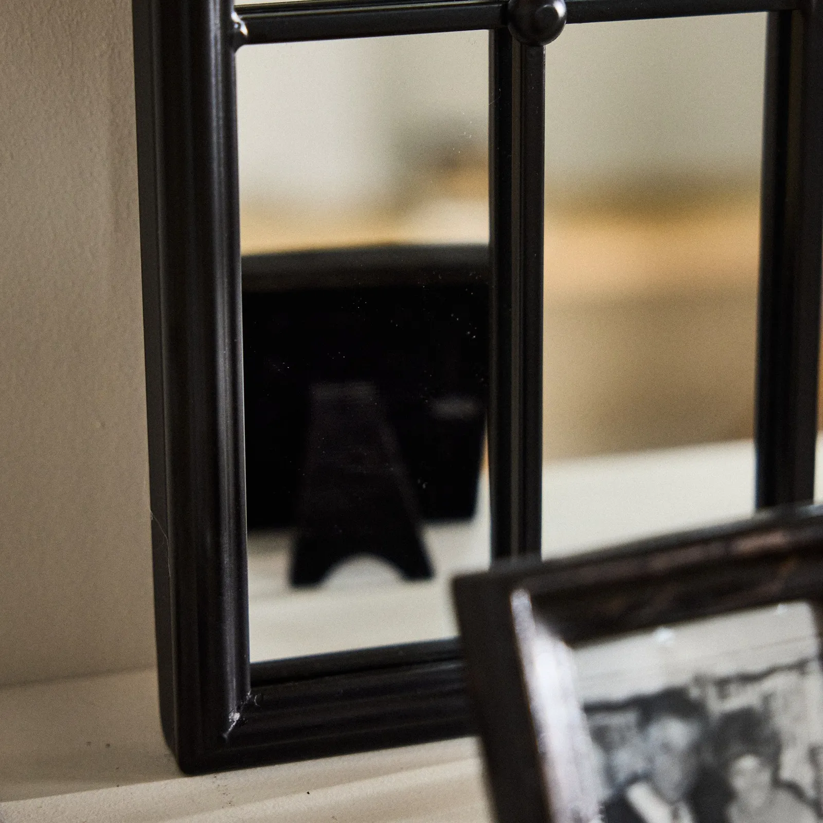 Dibor Classic Black Tall Rounded Decorative Indoor Bedroom, Bathroom, Hallway, Arch Mirror H107cm x 65cm 4