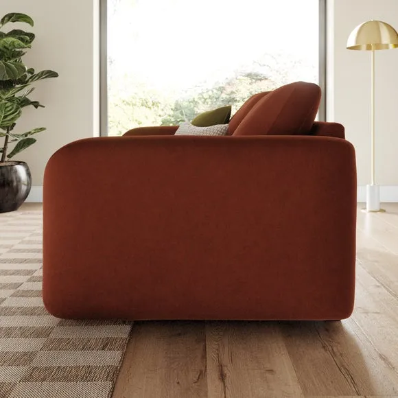 Luca Matte Soft Velvet 2 Seater Sofa 2