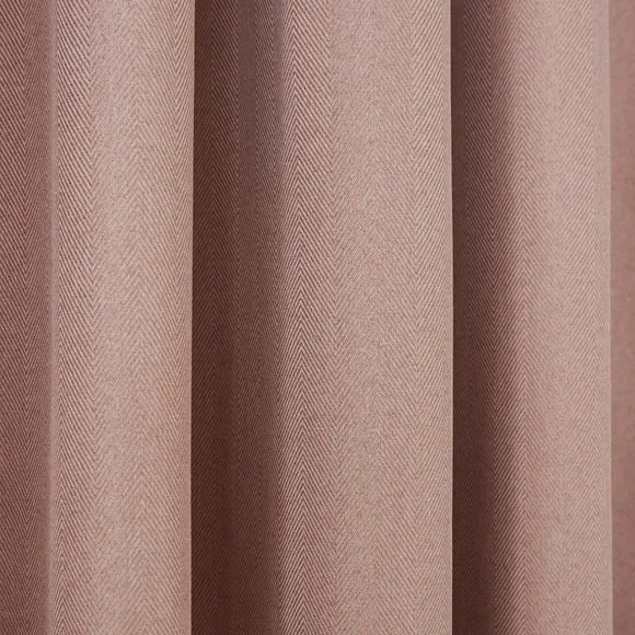 Rotterdam Herringbone Blackout Pencil Pleat Curtains 3