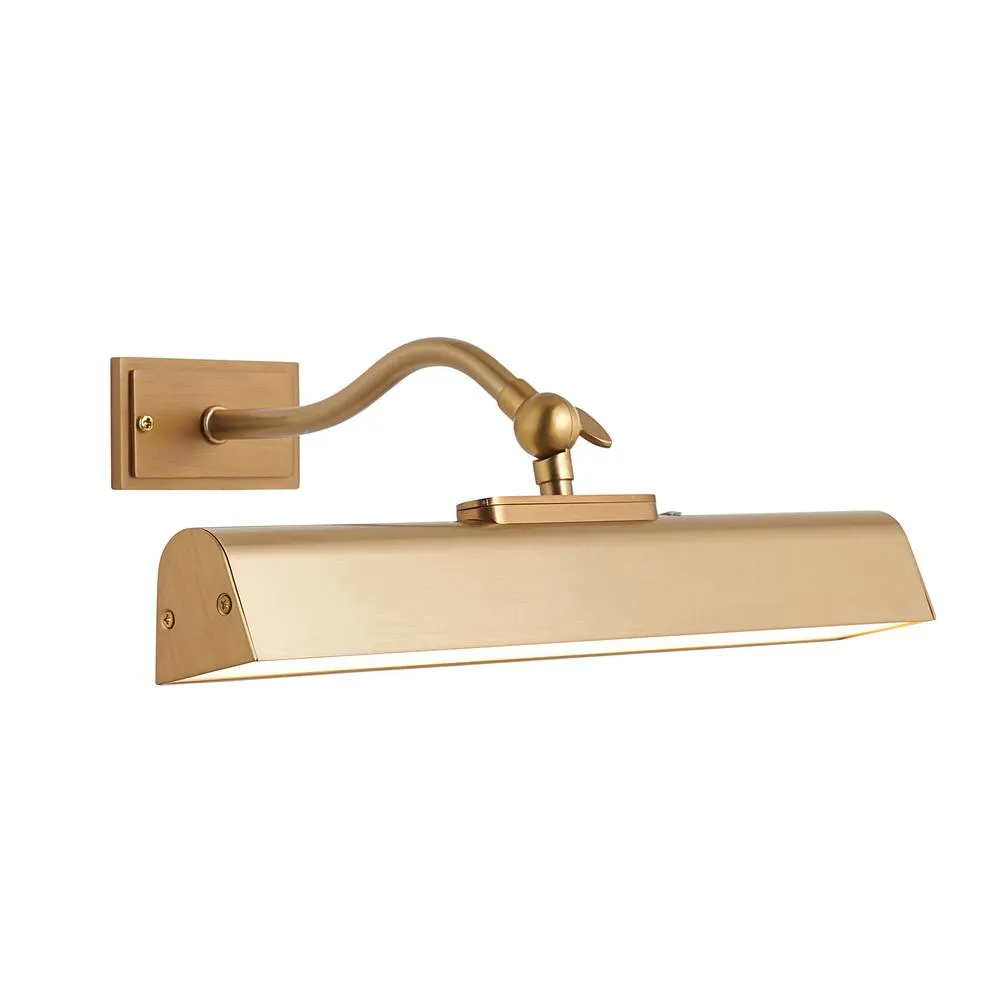 Netlighting Lasos Rechargeable Picture Light Warm Brass Frosted Pc in Gold
