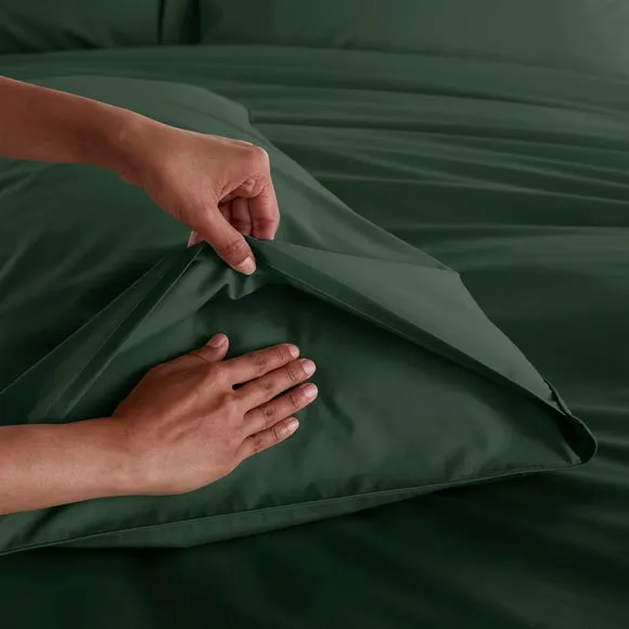 100% Egyptian Cotton 220 Thread Count Standard Pillowcase Pair 4