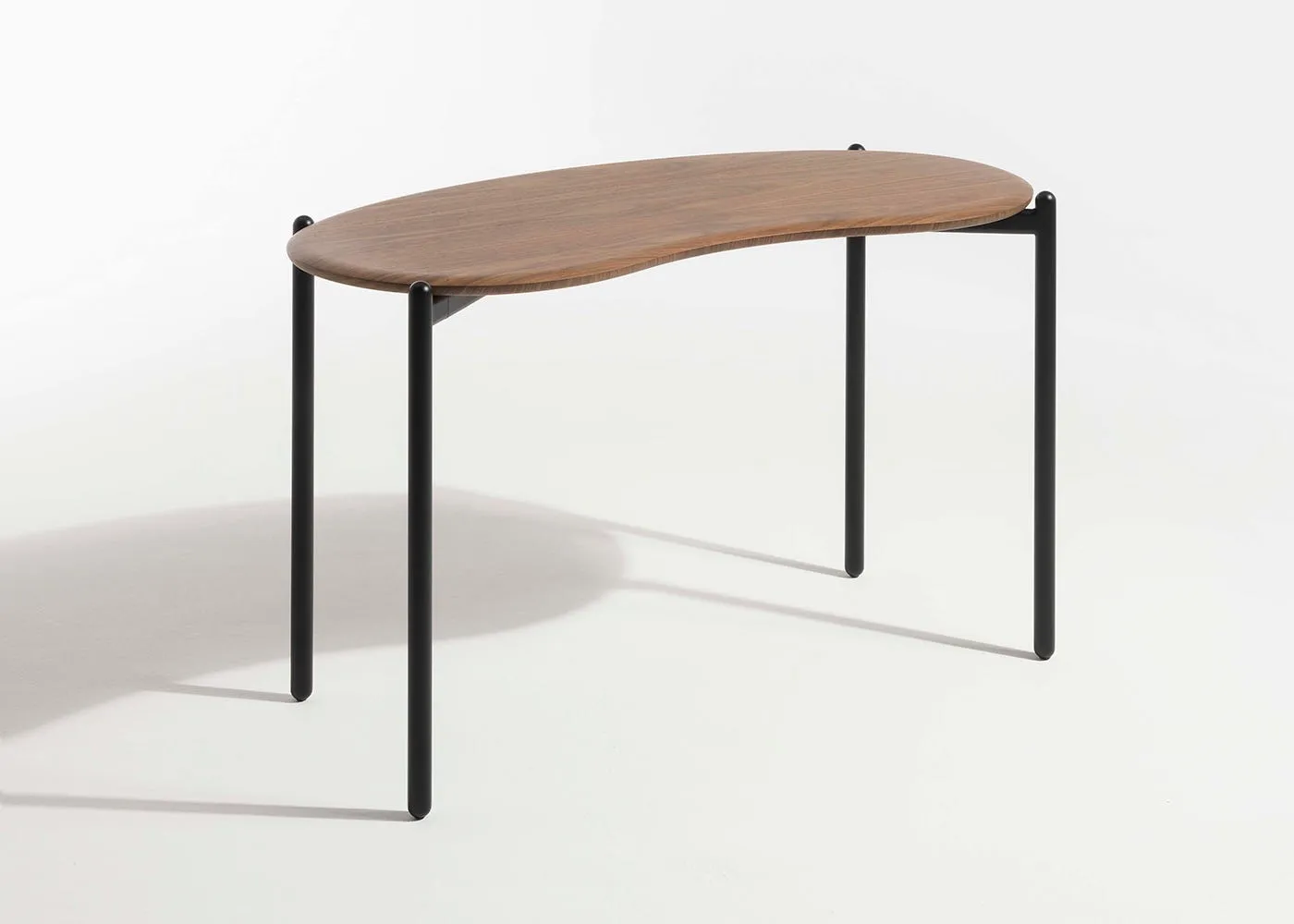 Kartell Lunat Desk Walnut Top Black Base 2